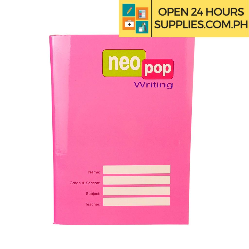 Writing Notebook Neo Pop Veco 80Leaves Assorted Colors Shopee