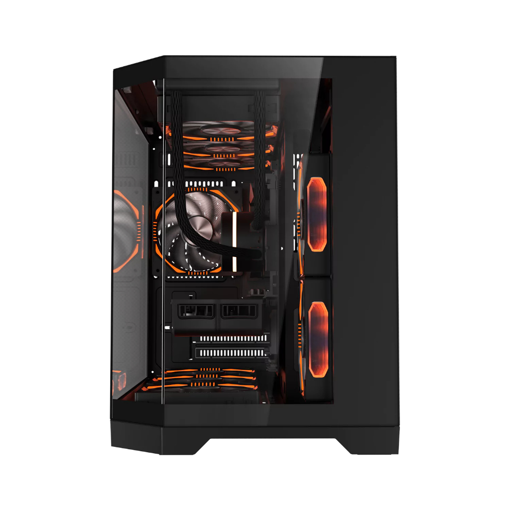 EDGE COOLMAN Spectra Dual Chamber MATX ITX PC Chassis Shopee