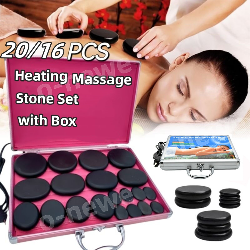 20 16Pcs Hot Stone Set Oil Nassage Energy Stone Set For Massage Spa