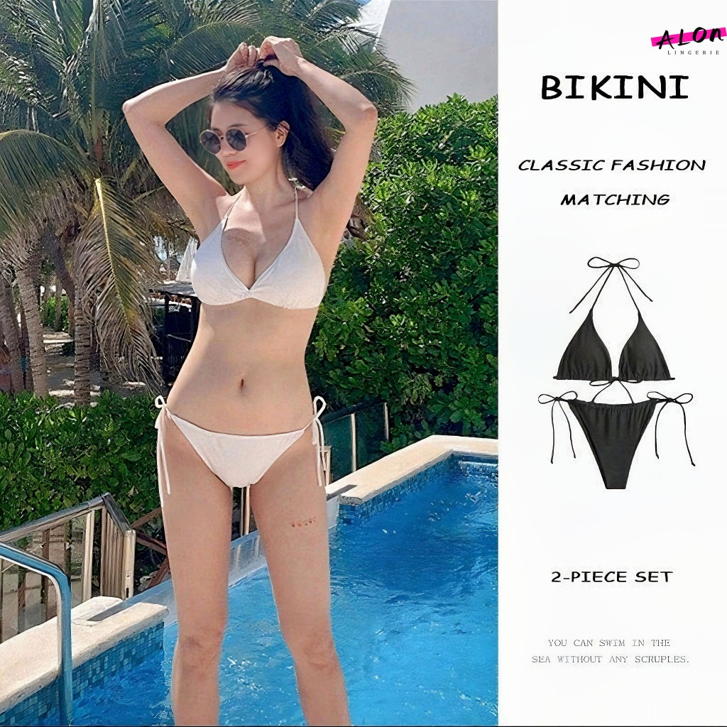 AILAR Bikini Swimsuit Women Two Piece Swimsuit Sexy Swimwear Halter