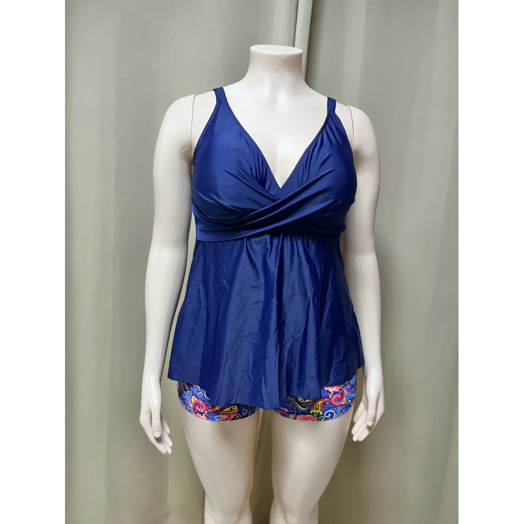 Plus Size Two Piece Swimsuit Bikini Set Short Bottom XL Shopee Philippines