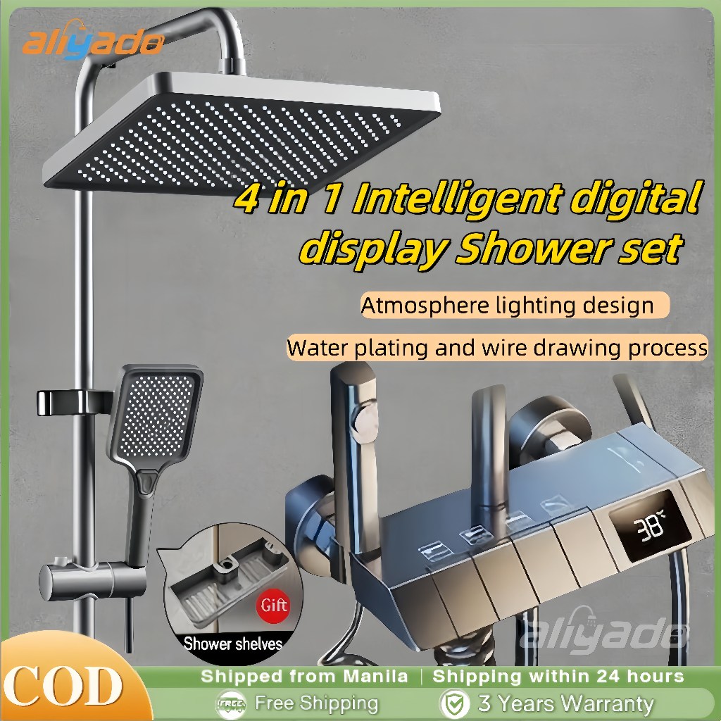 4 In 1 Shower Set Digital Display Shower Set Hot And Cold Shower Set