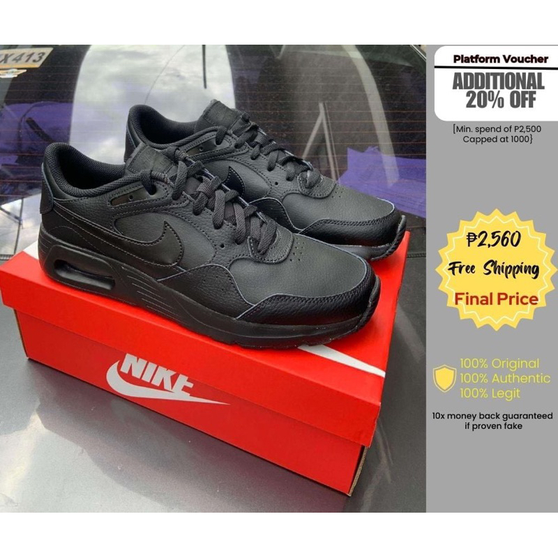 Nike Mens Air Max Sc Triple Black 100 Original And Brand New