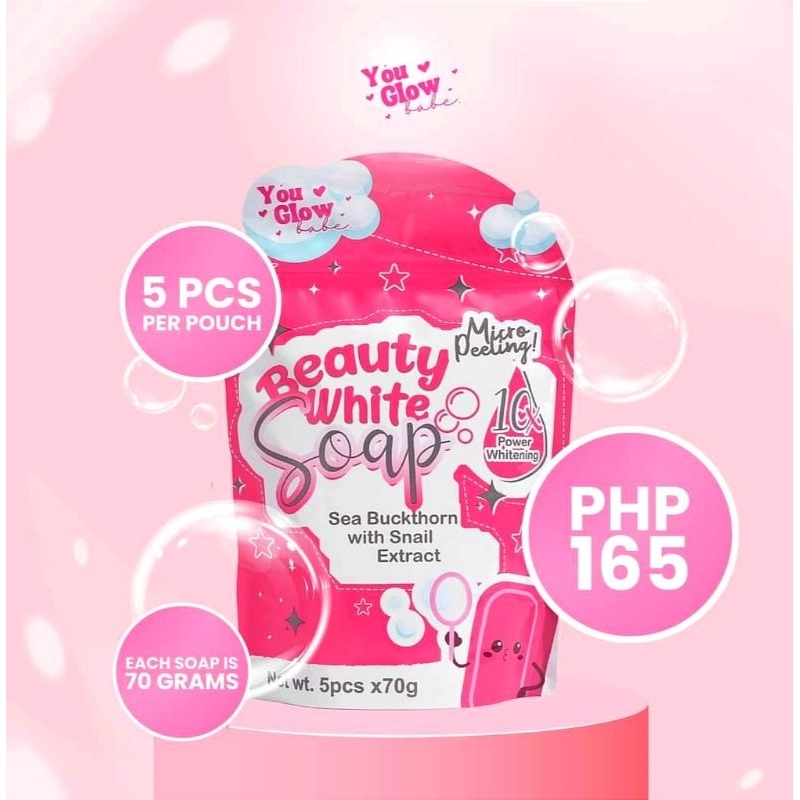 YOU GLOW BABE BEAUTY WHITE SOAP X POWER WHITENING PCS X G