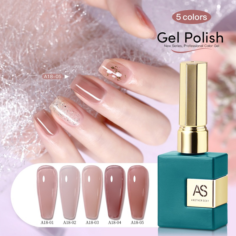 AS Pcs Set Colors Jelly Nude Pink Color Series Gel Polish UV Gel Ml