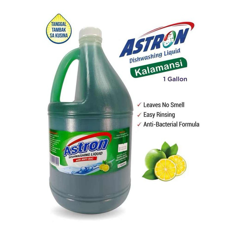 Astron Premium Antibacterial Dishwashing Liquid 1 Gallon Kalamansi