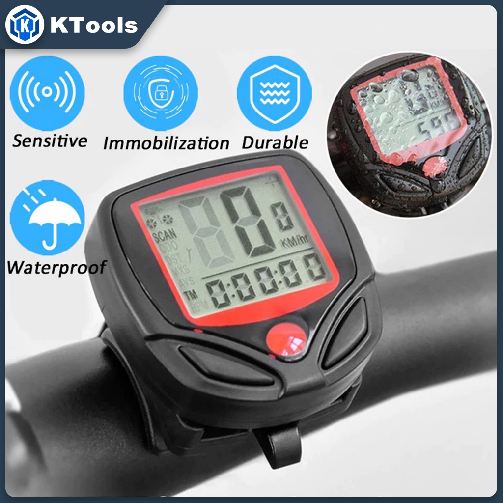 KTools Bike Speedometer Computer Waterproof Wired Stopwatch Cycling