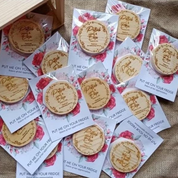 Wooden Ref Magnet Souvenirs And Giveaways For Wedding Birthday