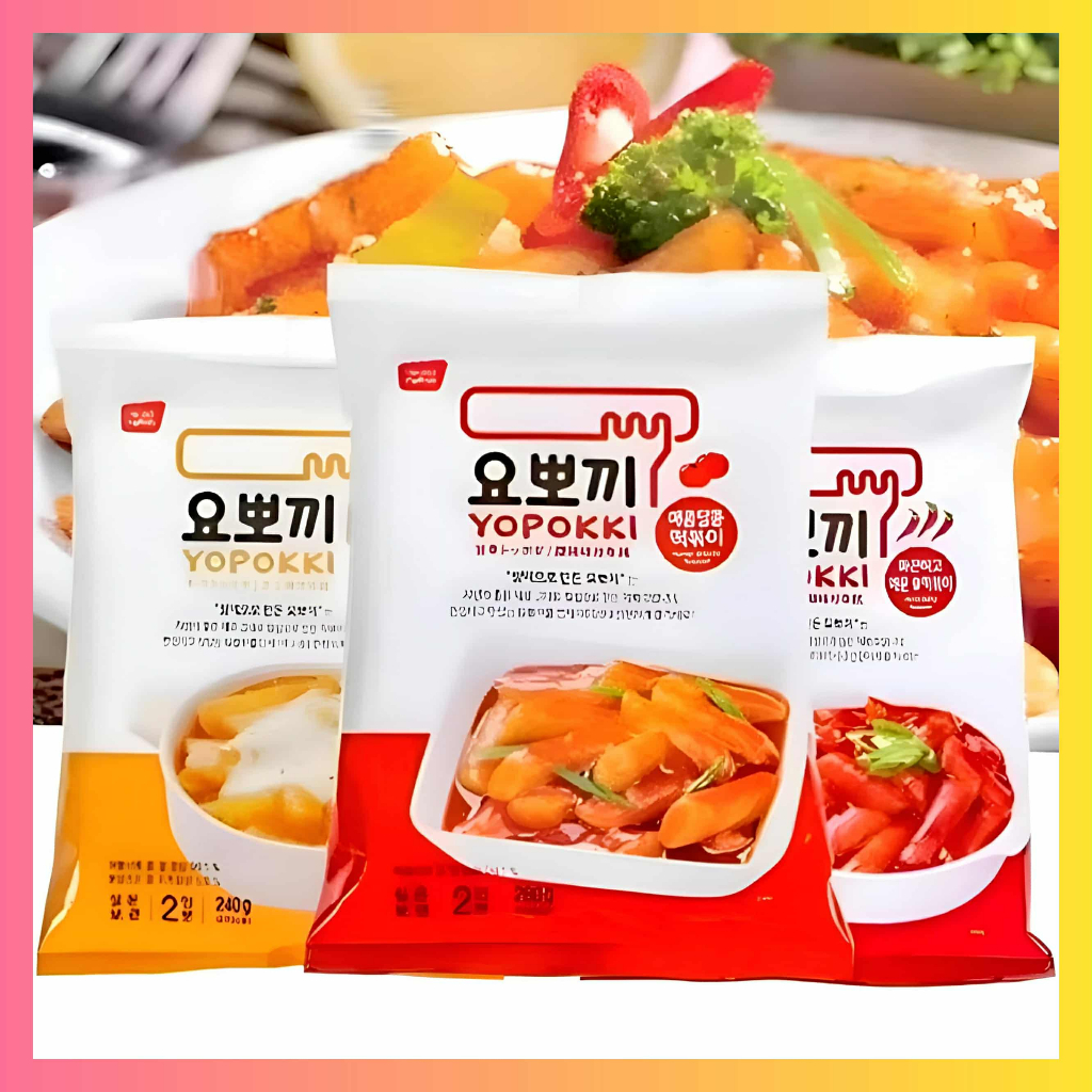 Yopokki Rice Cake Topokki CHEESE SWEET SPICY HOT SPICY RAPOKKI