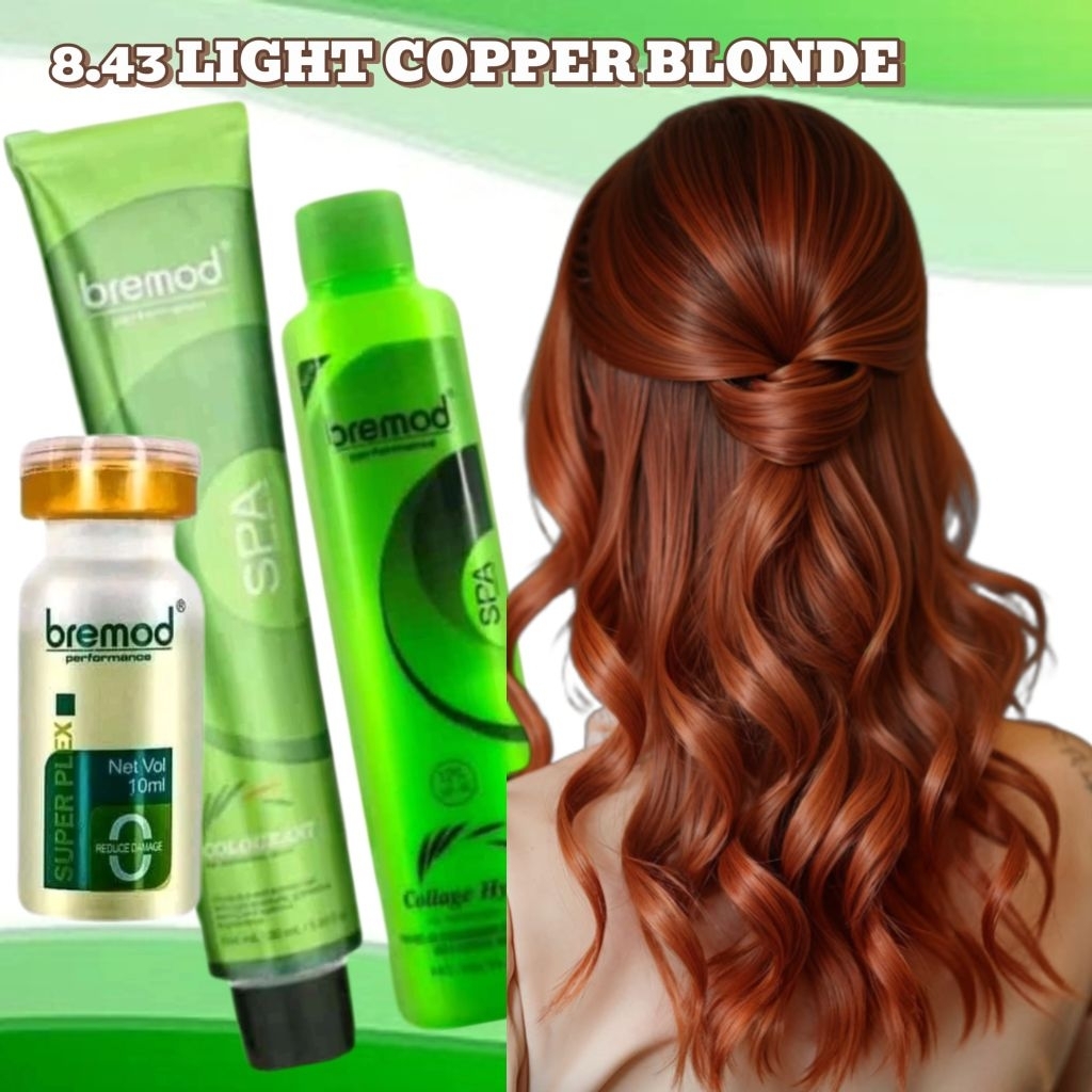 Light Copper Blonde Bremod Performance Hair Color Set Ml Shopee Philippines