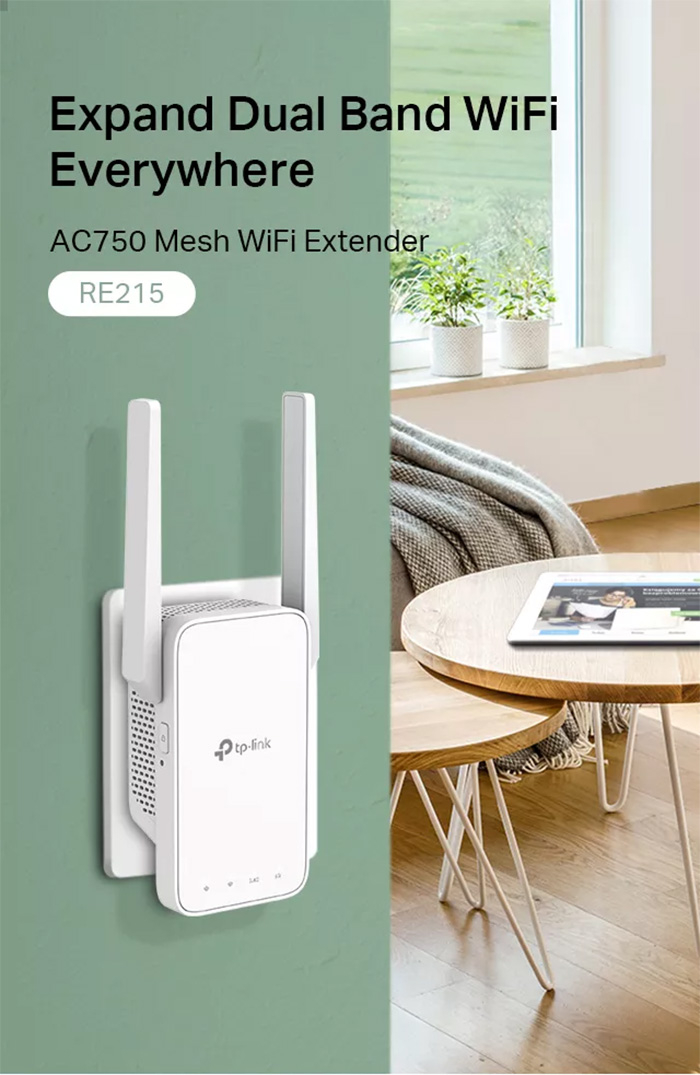 TP Link RE215 AC750 Wi Fi 5 OneMesh Wi Fi Range Extender