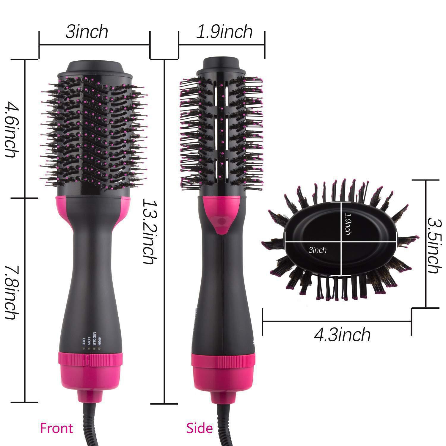 HODEKT Hot Air Brush Comb 2 In 1 Hair Curler Hot Cool Air Curling Iron