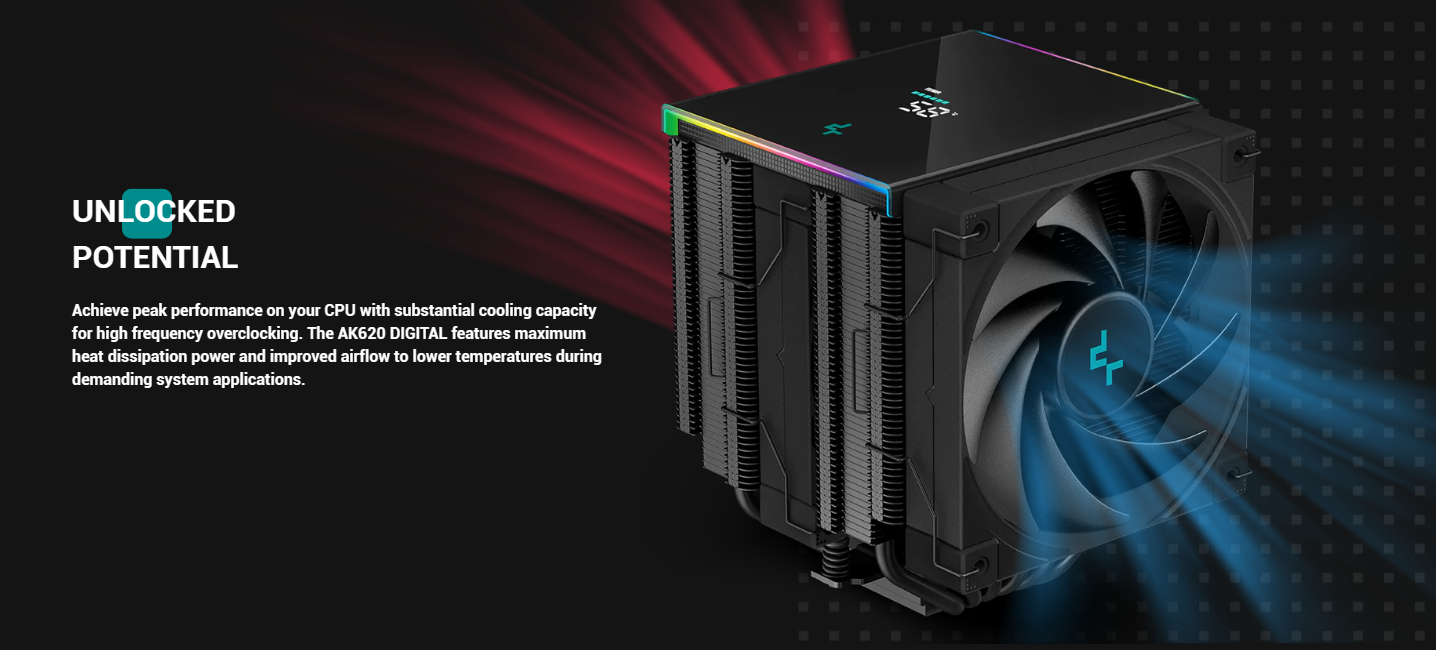 Itw Deepcool AK620 Digital Performance CPU Cooler With A Status