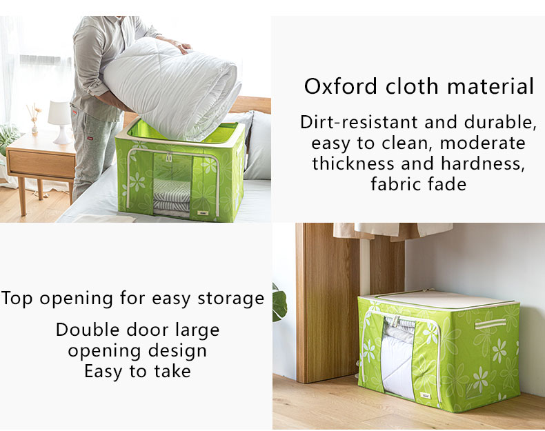 72L100L Large Capacity Folding Stackable Oxford Cloth Quilt Pillow Toys