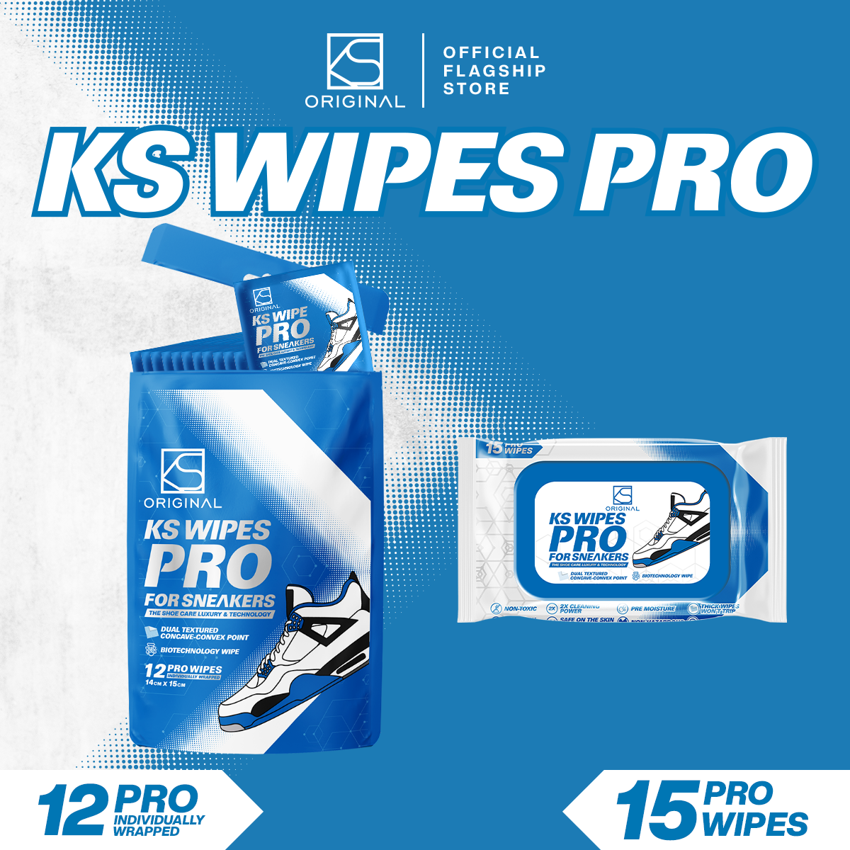 Ksoriginal Ks Wipes Pro For Sneaker Gentle Quick Shoe Cleaning The