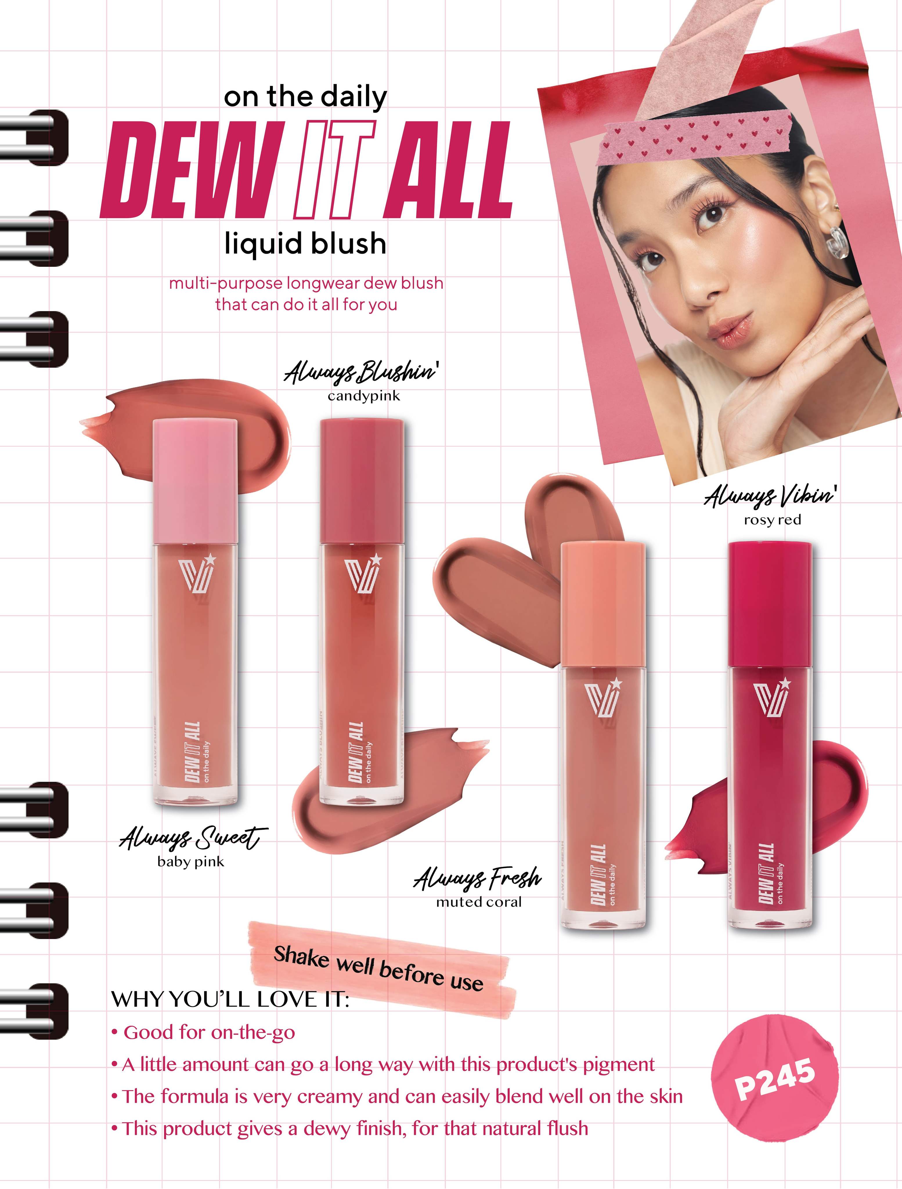 Vice Cosmetics Dew It All Liquid Blush Always Vibin Shopee Philippines