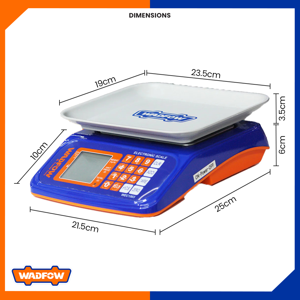 Wadfow WEC1503 RECHARGEABLE Digital Weighing Kitchen Timbangan Food