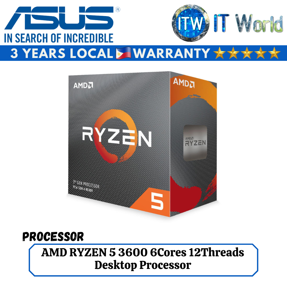 Itw AMD RYZEN 5 3600 Processor With ASUS PRIME B450M A II CSM