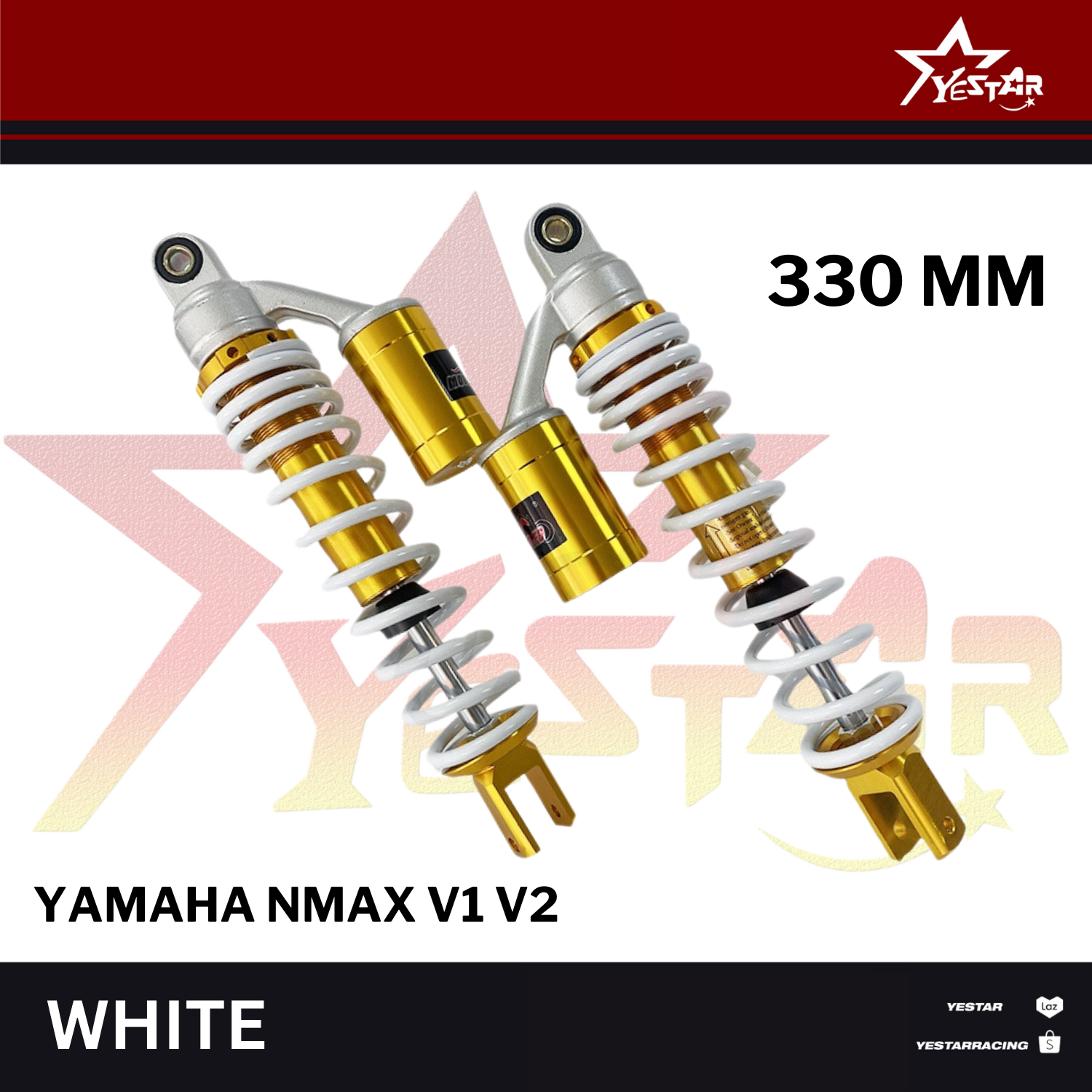 Yestar Pair Rear Dual Shock Absorber For Nmax Er Pcx Adv Airblade