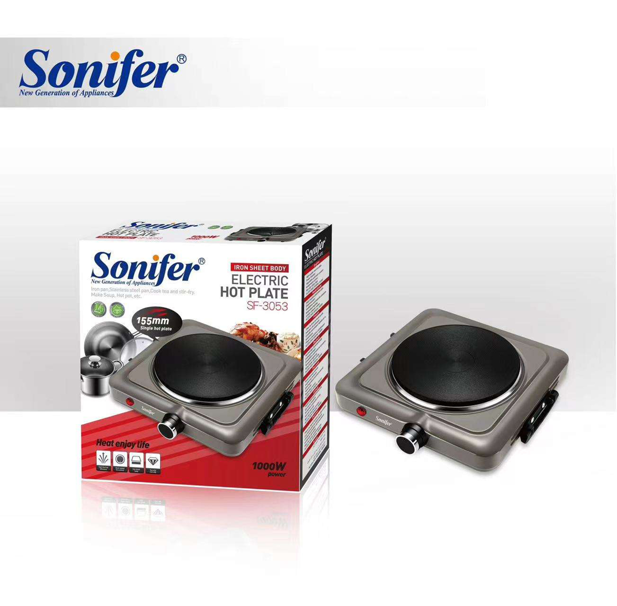 Sonifer Portable Ceramic Cooktop Countertop Burner Electric Hot Plate