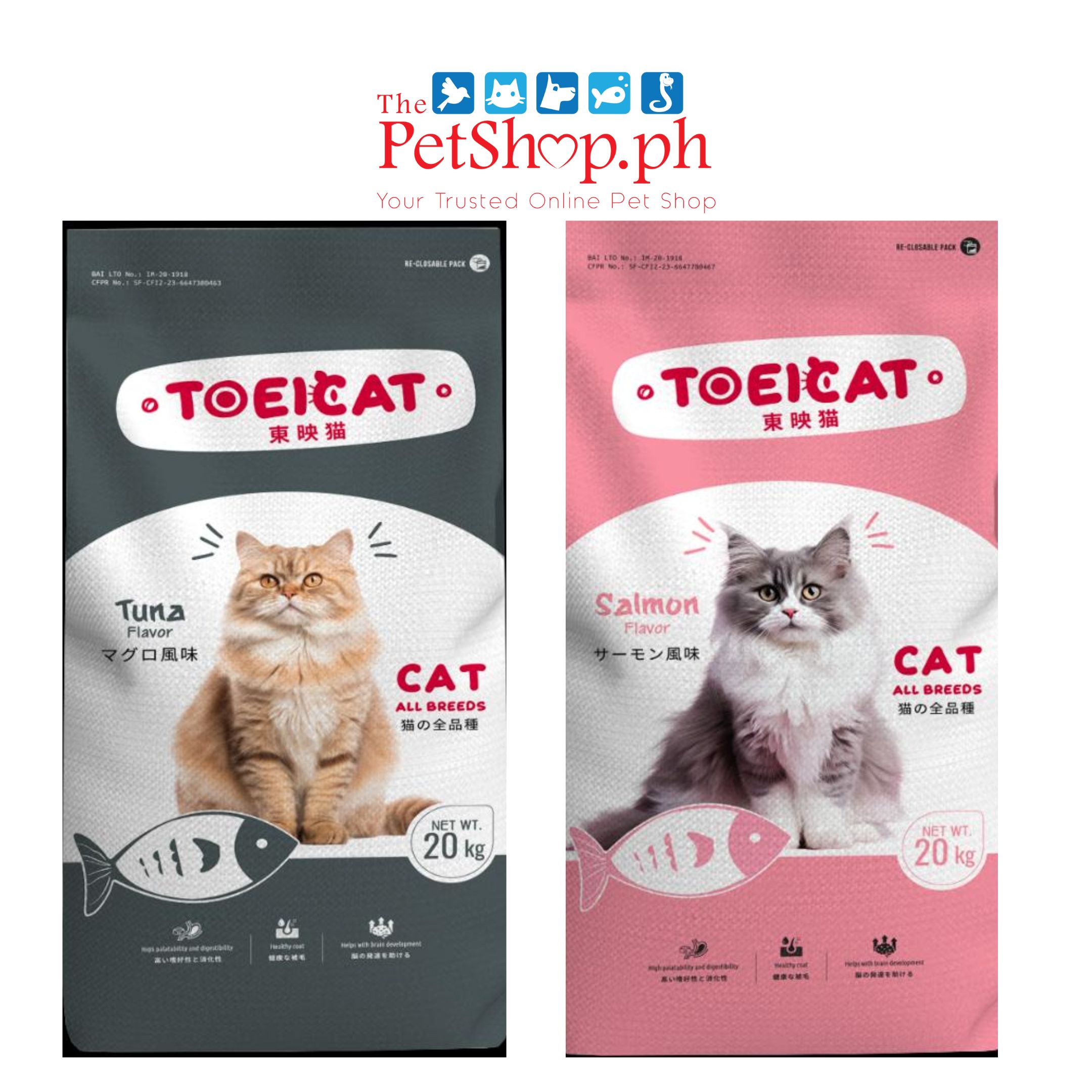 Toei Cat TUNA 20kg ADULT All Breeds FREE 1 CIAO SUGOI Crunchy 22g