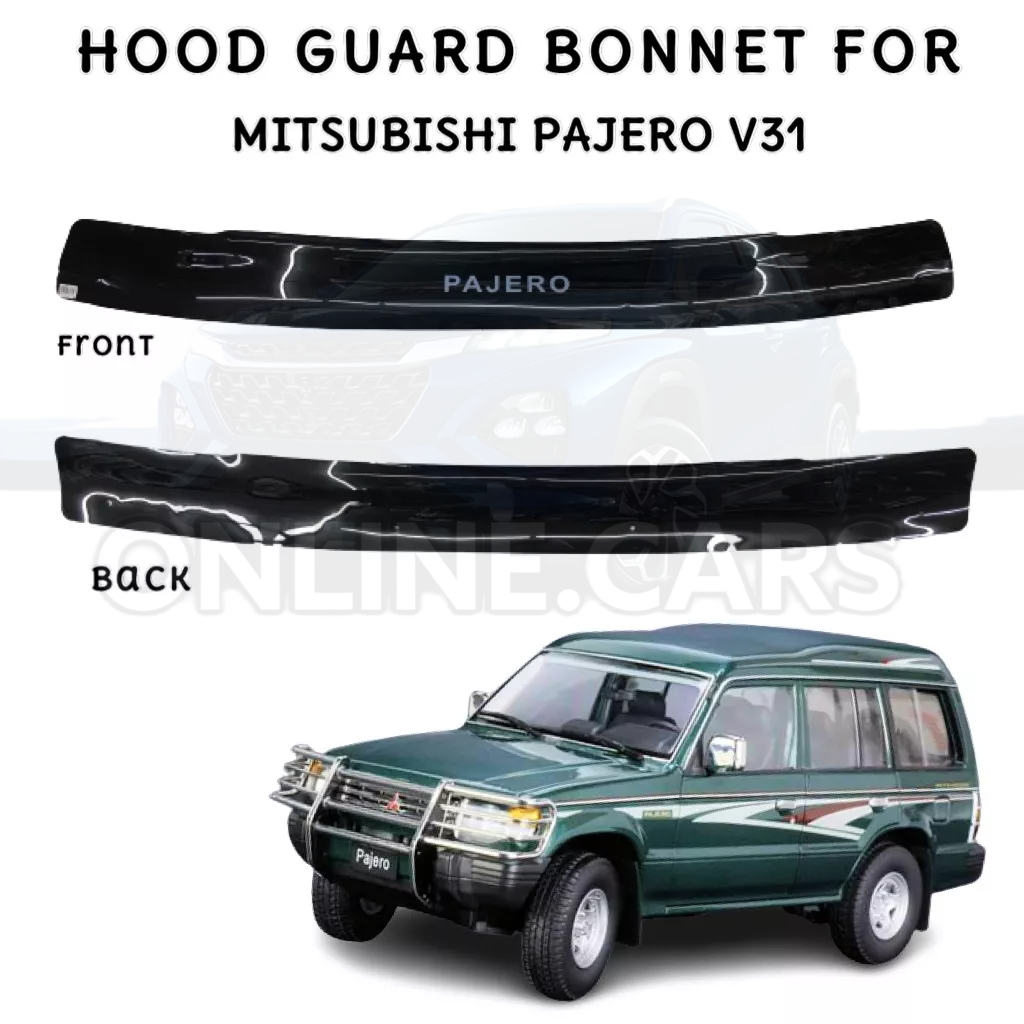 Oc Abs Bonnet Hood Guard Deflector Cover For Mitsubishi Pajero Montero