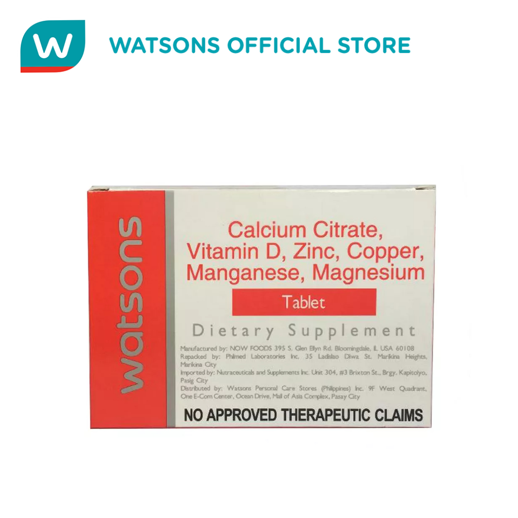 WATSONS Calcium Citrate Vitamin D Zinc Copper Manganese