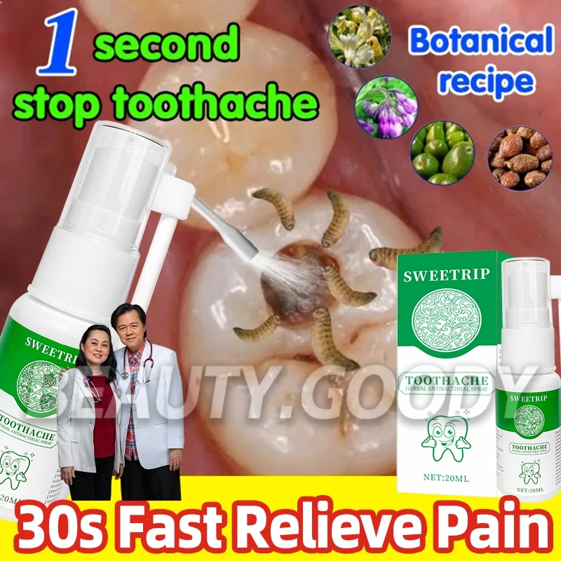 SWEETRIP Effective Toothache Spray Pain Relief Plant Extracts Pain