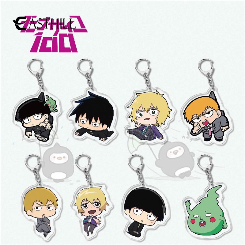 Easthill Fashion Anime Mob Psycho Cartoon Figures Keychain Kageyama