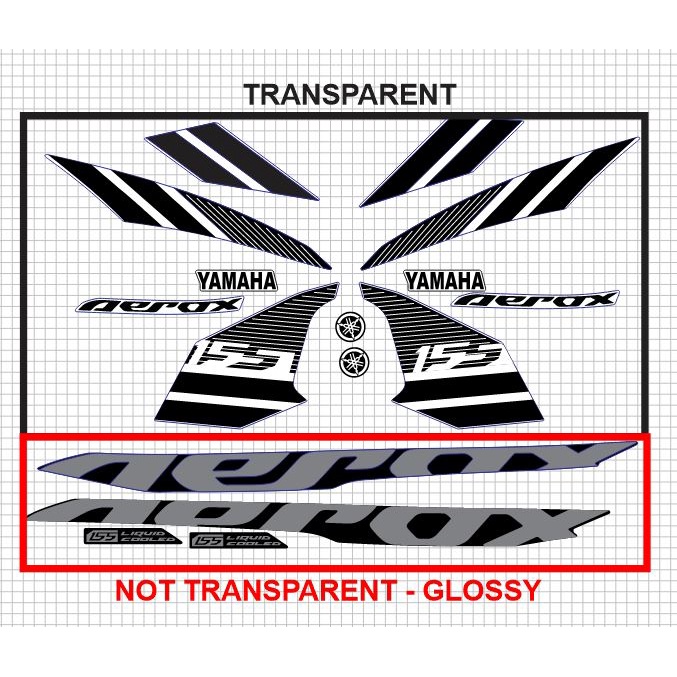 Aerox V Stock Decals In Transparent Sticker Shopee Philippines