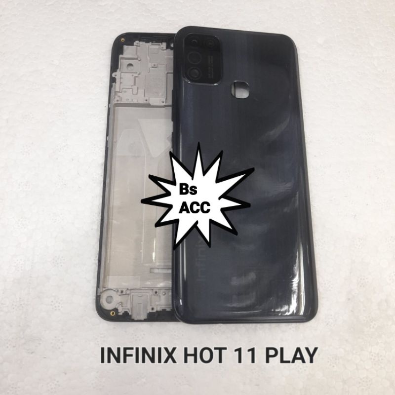 Original Full Set Infinix Hot 11 Play Frame Backdoor Housing Casing