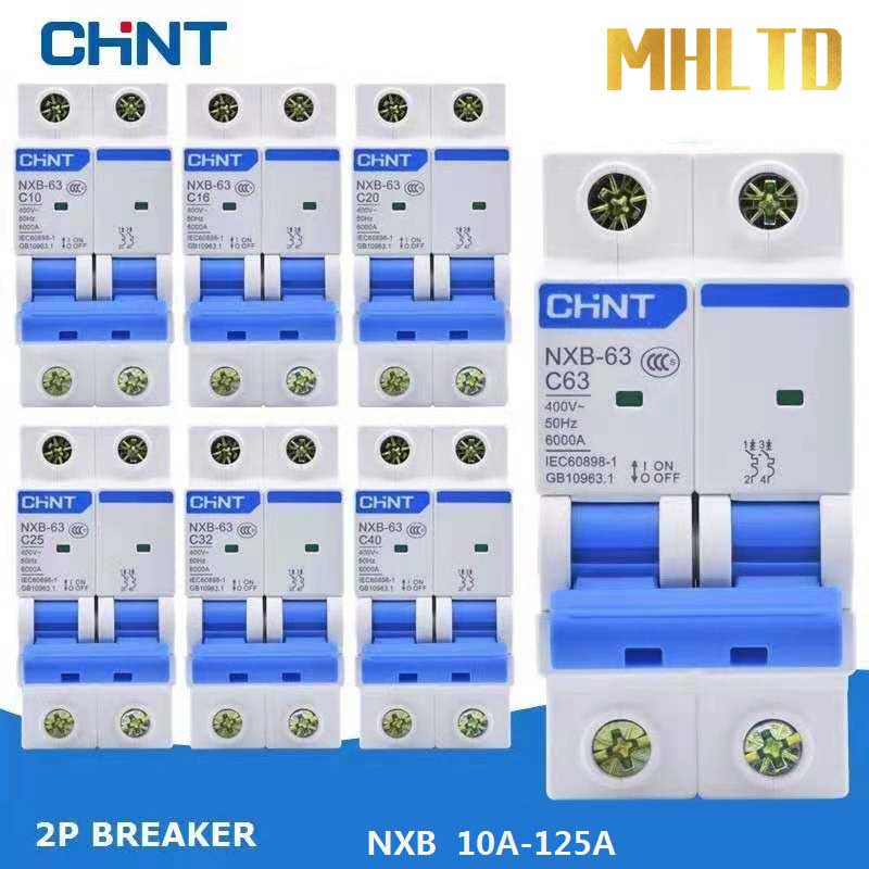 CHINT Electric Circuit Breaker NXB C63 2P 6A 10A MINIATURE CIRCUIT