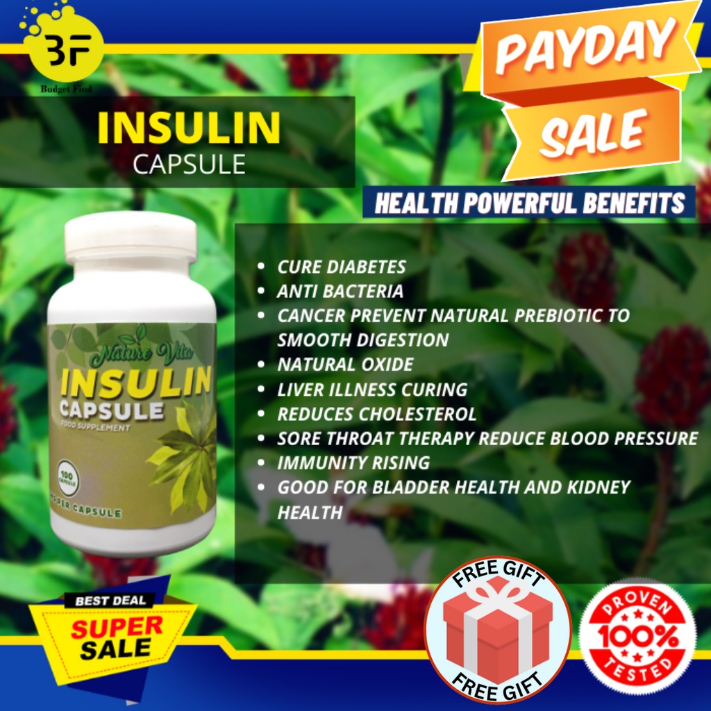 Nature Vita Bottles Insulin Capsule Food Supplement Capsules