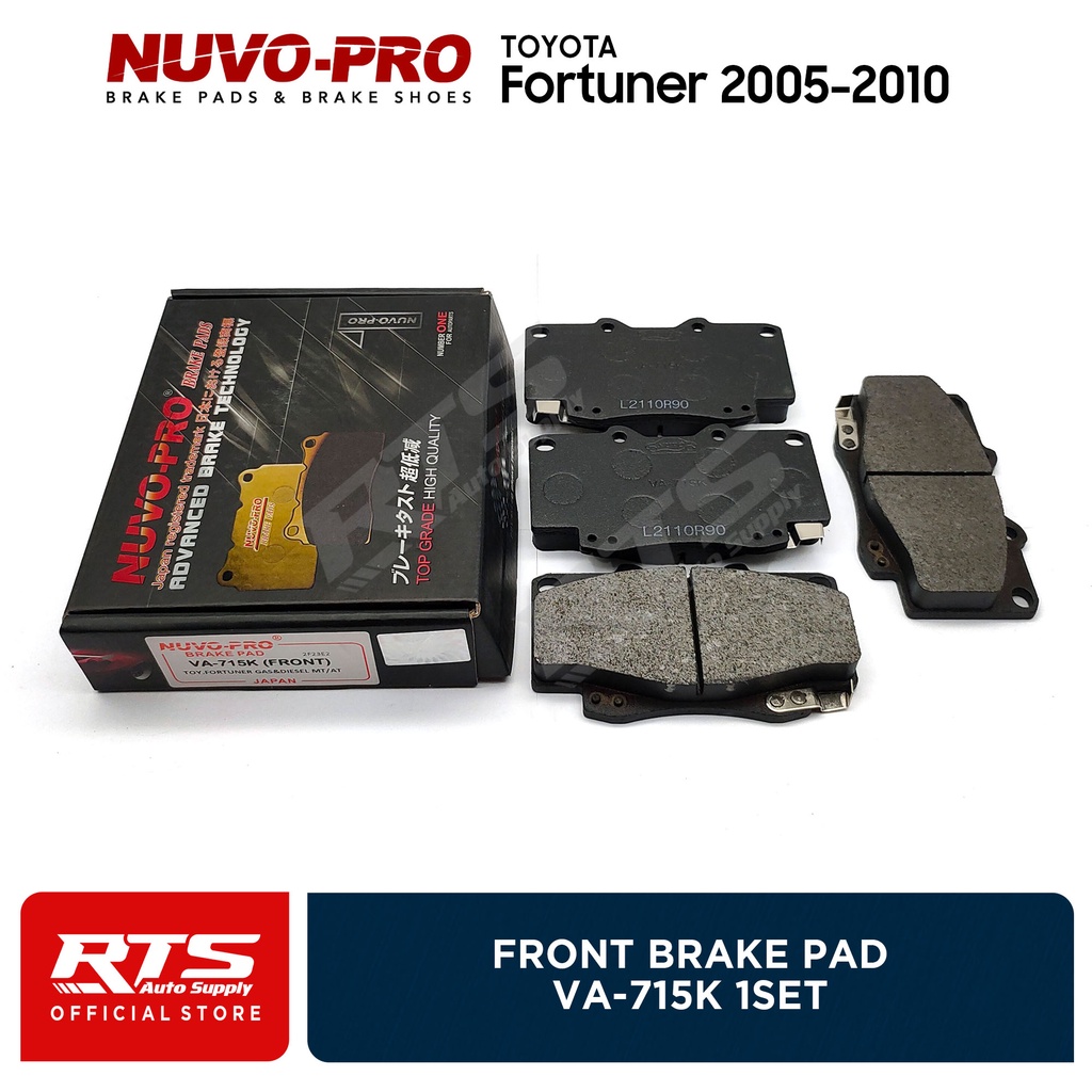 Nuvo Pro Va K Front Brake Pad Toyota Fortuner Set