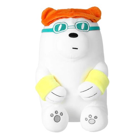 Miniso We Bare Bears Summer Vacation Series Plush Toy Ice Bear Grizzly