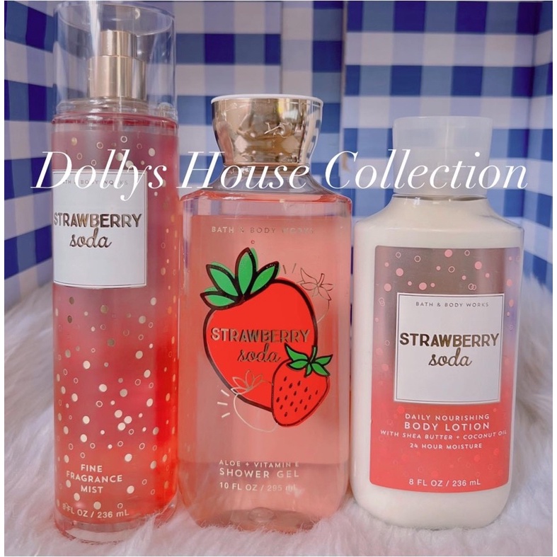 Original From Usa Bath And Body Works Strawberry Soda Body