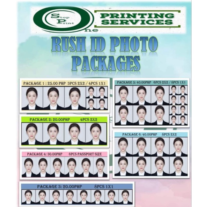 RUSH ID PHOTO PACKAGES Shopee Philippines