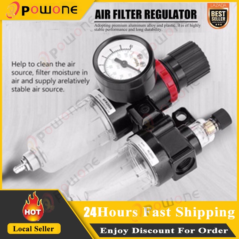 Pneumatic Air Pressure Filter Regulator Lubricator Moisture Trap Oil