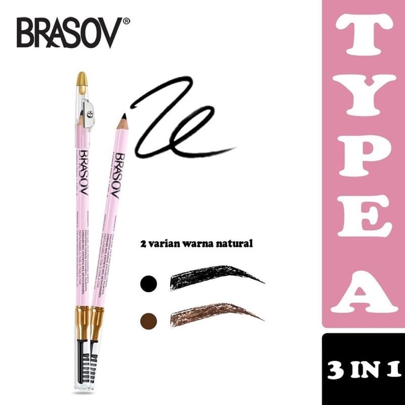 Brasov Eyebrow Pencil 2 In 1 TYPE Alis Pencil Sharperner Shopee