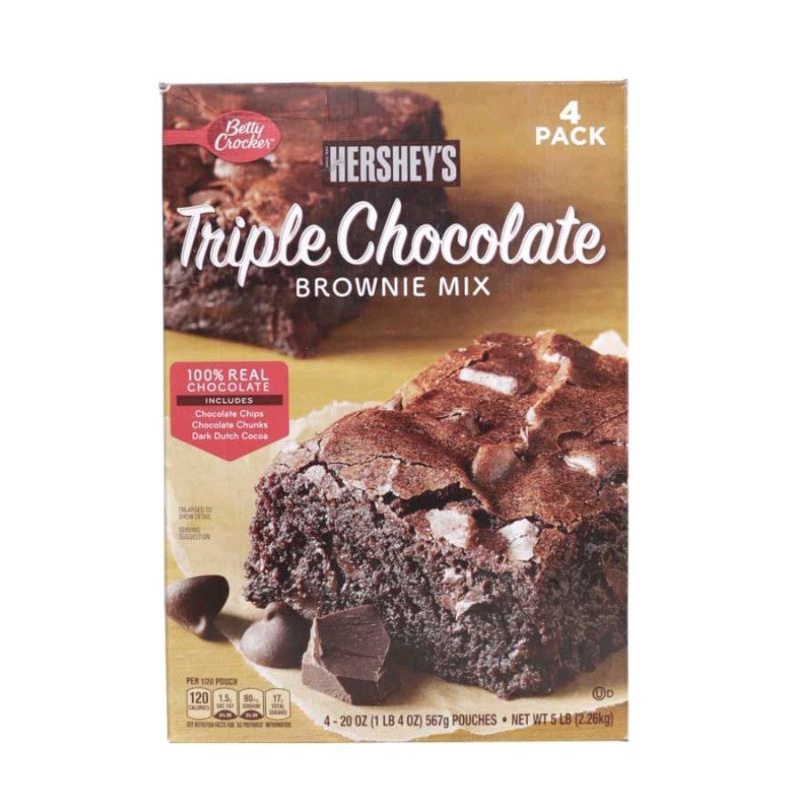 Betty Crocker Hershey S Triple Chocolate Brownie Mix 2 26kg Shopee