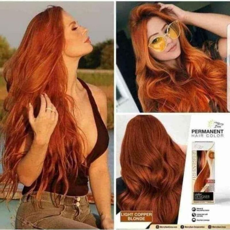 MERRY SUN Light Copper Blonde Permanent Hair Color For Non Bleached