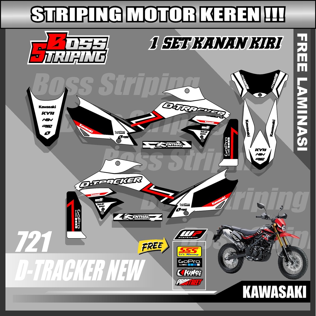 Sticker Striping Decal Semi Full Kawasaki Dtracker D Tracker Dtraker