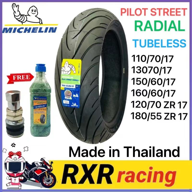 Michelin Pilot Street Radial Tubeless Free Pito Tire Sealant 110 70