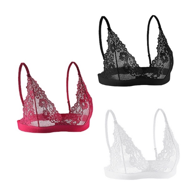 ZXYOUPING Pcs Sexy Lace Lingerie Women Hollow Out Transparent Bra No