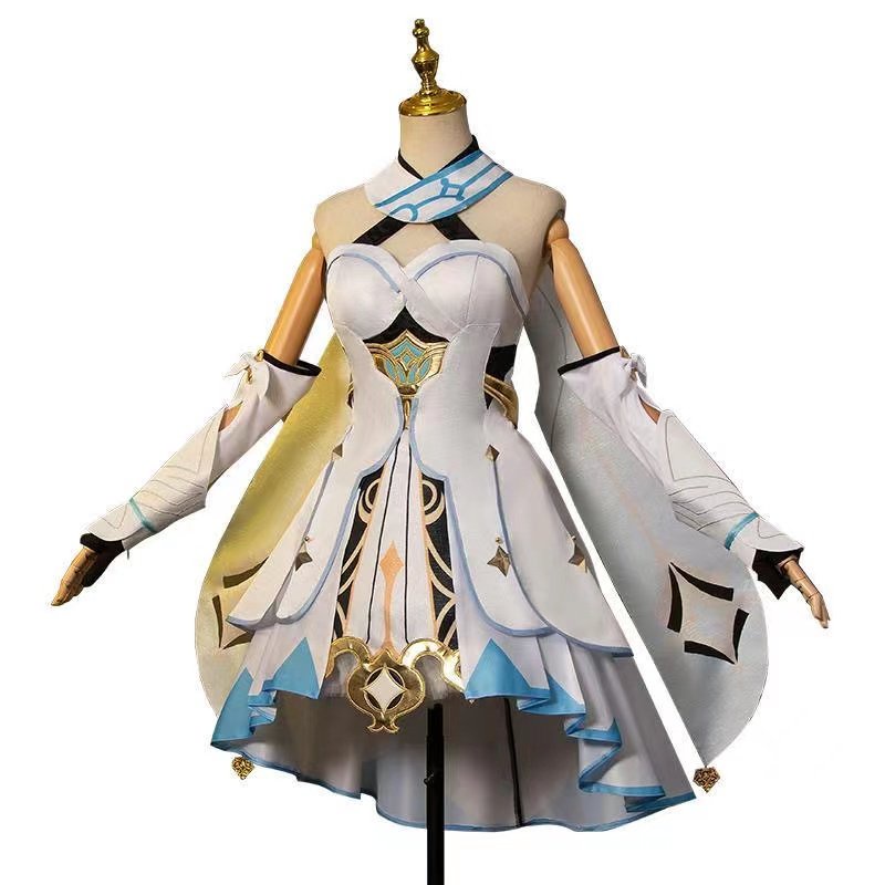 Game Genshin Impact Traveler Lumine Cosplay Costume Lumine Set And