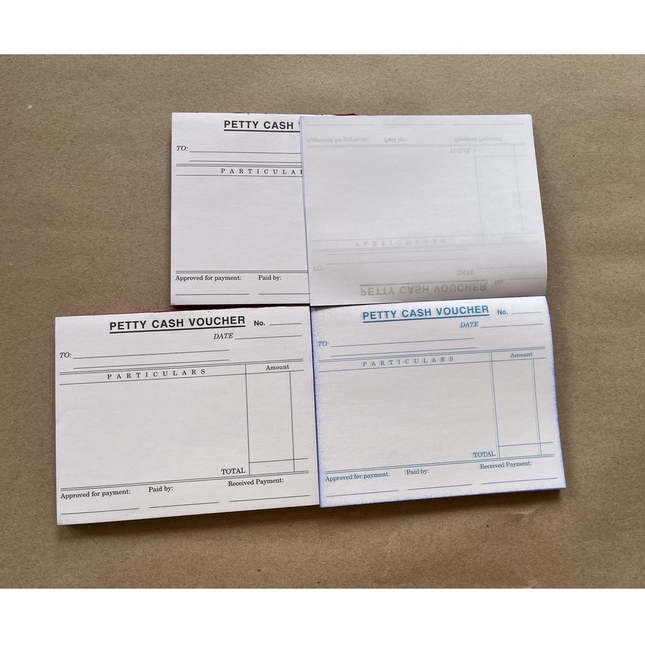 PETTY CASH VOUCHER 2 PLY CARBOLESS 3 Pad Per Pack Actual Picture