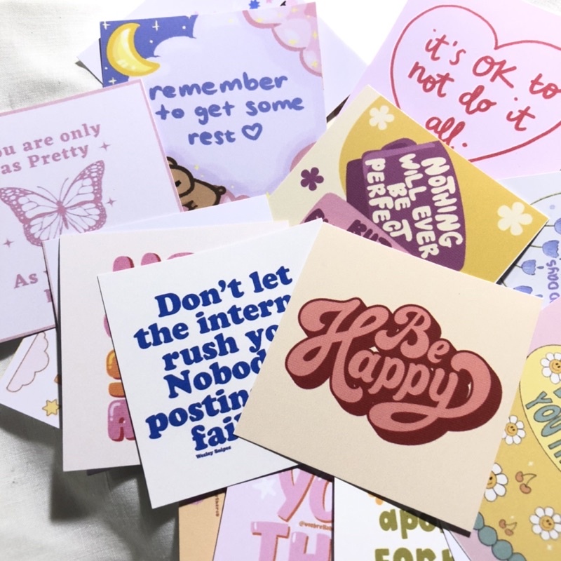 Pcs Selflove Selfcare Motivational Quotes Cards Shopee Philippines