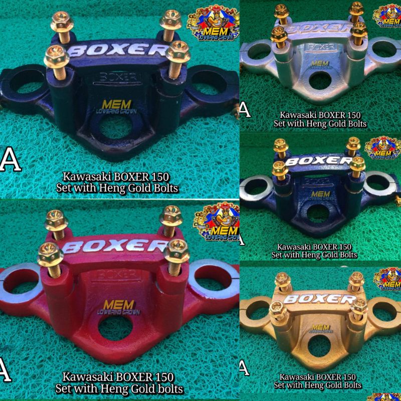 Kawasaki Boxer 150 Set With Heng Gold Bolts Shopee Philippines