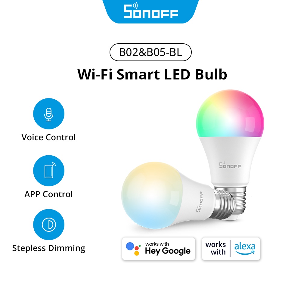 Sonoff B B Bl Wifi Smart Light Bulb E Rgb Led Lamp Colorful Warm