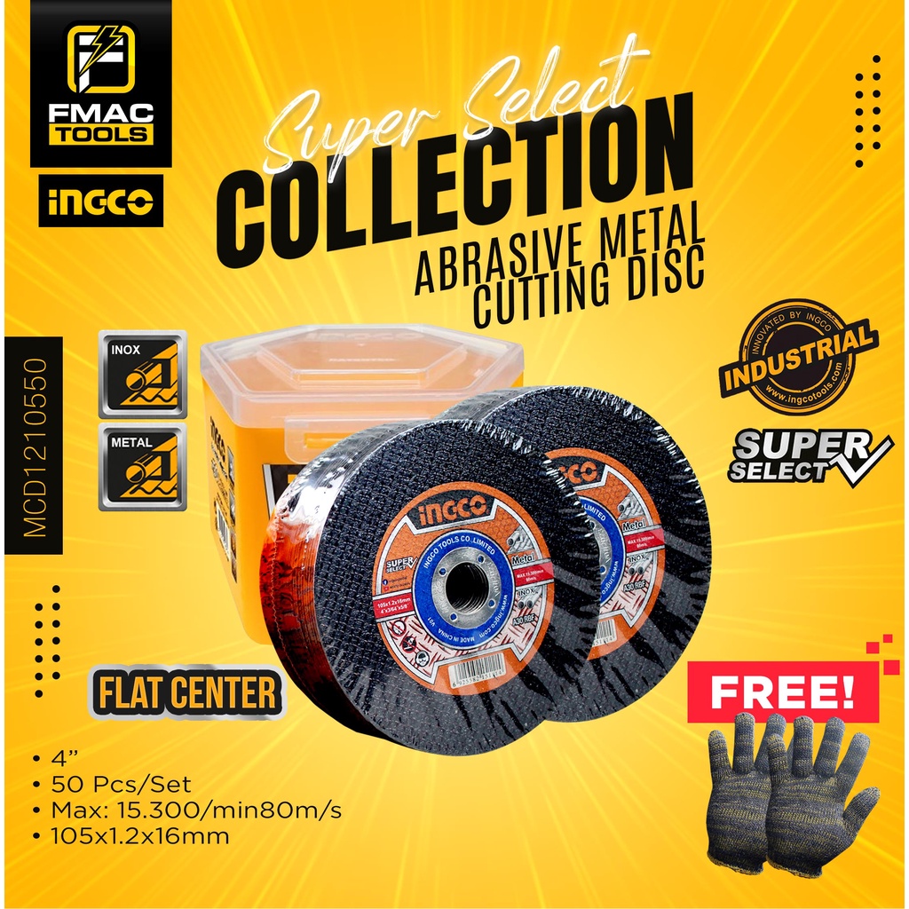 INGCO SUPER SELECT Abrasive Metal Cutting Disc Set For Angle Grinder 4